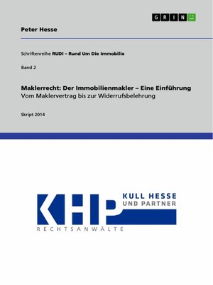 cover image of Maklerrecht